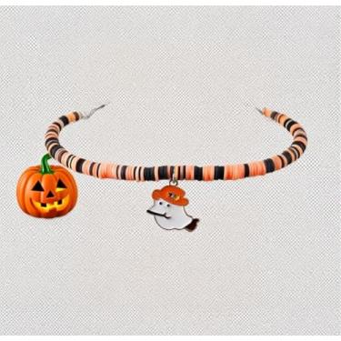 Imagem de Pulseiras femininas com pingente de Halloween com fio ajustável com rede de abóbora, fantasma, morcego, caveira, presentes de festa de Halloween, One Size, Liga de aço, Sem Pedra Preciosa