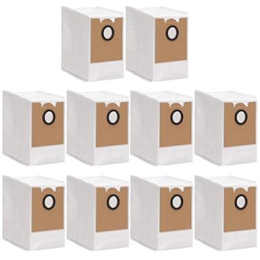 Imagem de Pacote com 10 sacos de pó de substituição compatíveis com aspirador de pó robô Lefant M2 Pro/M2S Pro, peça de acessórios de sacos de vácuo descartáveis de grande capacidade