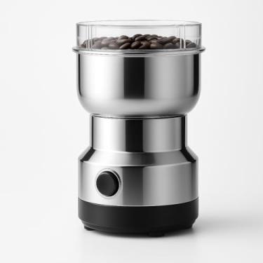 Imagem de Moedor Eletrico de Cafe e Especiarias 150W com Laminas de Aço Inox, Tampa Transparente e Operacao com Um Toque - Triturador Domestico Potente para Graos - 110v