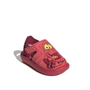 Imagem de adidas Sandália aquática unissex infantil X Disney Sebastian Sportswear (infantil), Better Scarlet/Branco/Better Scarlet, 9 Toddler
