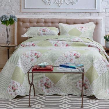 Imagem de Kit Cobre Leito Colcha Mix Queen Estampado  3 Peças - Naiara