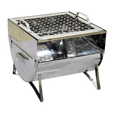 Imagem de Churrasqueira Fechada Aço Inox Grelha 30x28x24cm