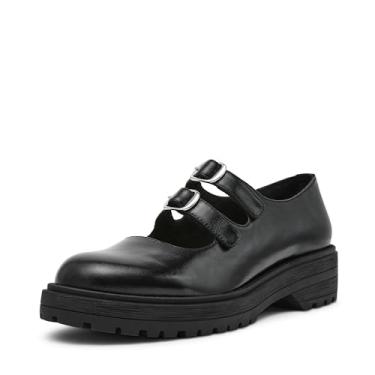Imagem de Steve Madden Mocassim feminino Alba, Couro preto, 38