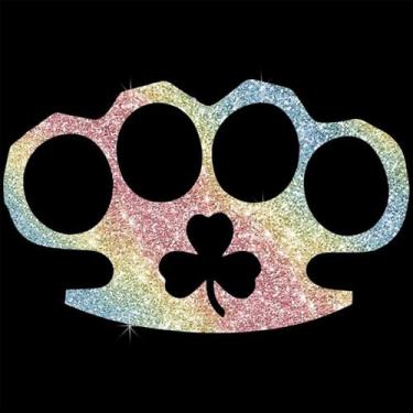 Imagem de Adesivo de decalque com glitter de PVC autoadesivo trevo Lreland de latão cintilante para carros, laptops, motocicletas, parede, janela, bagagem, capa de arranhão, porta, multisuperfície (colorido)