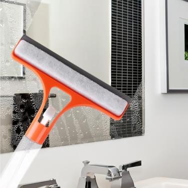 Imagem de Rodo de janela 3 em 1 com frasco de spray, limpador de vidro de silicone para casa, limpador de janela portátil multifuncional para banheiro, chuveiro e carro