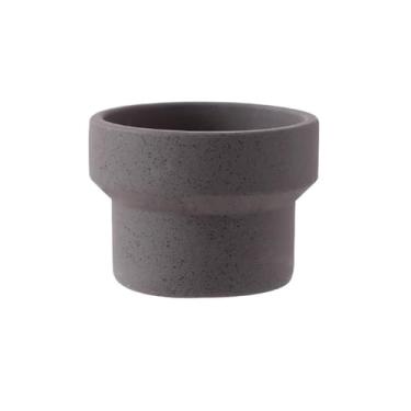 Imagem de ZzleoyuUUs-12 Vaso de flores redondo de cimento, com pequeno vaso manchado, para ambientes internos e externos, varanda, jardim, escritório, recipiente (roxo escuro)