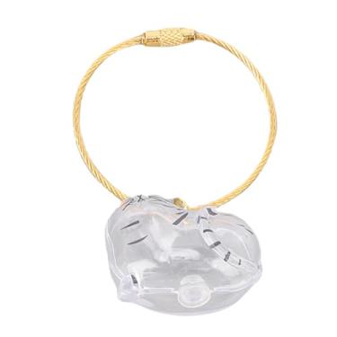 Imagem de Yinhing Chaveiro de Cabelo de Gato, Chaveiro Memorial de Cabelo de Cachorro, Coletor de Cabelo de Animais de Estimação Com Garrafa Transparente, Tampa de Pressão para Amantes de Animais