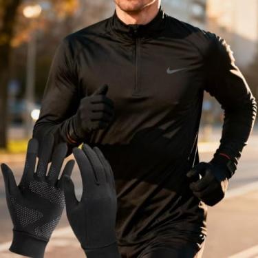 Imagem de Luvas esportivas de corrida, luvas leves para tela sensível ao toque com palmas antiderrapantes, proteção térmica respirável para ciclismo, direção e atividades de inverno ao ar livre