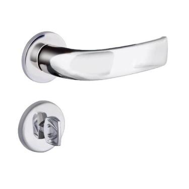 Imagem de Fechadura Banheiro S40 Roseta Cromado Home Aliança - Aliança Metalúrgi