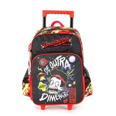 Imagem de Mochila Escolar de Rodas Enaldinho Youtuber Outra Dimensão - Luxcel, P