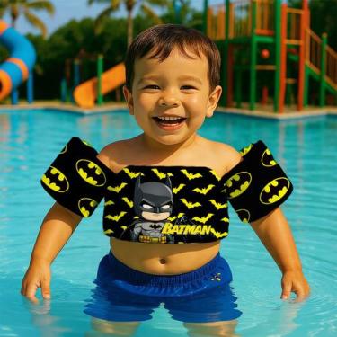 Imagem de Colete Salva Vidas Infantil Boia de Braço para Praia Piscina Tema Supe