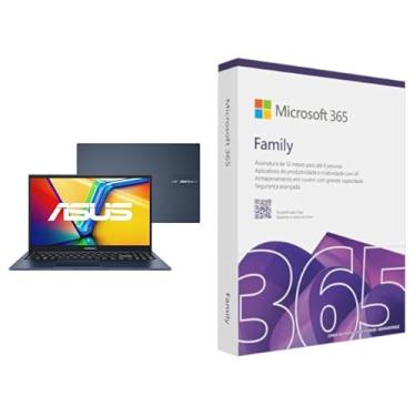 Imagem de Notebook ASUS Vivobook 15, Intel Core i5, 16 GB, 512 GB SSD W11 Home, 15.6'' FHD, Quiet Blue -X1504VA-NJ1745W + Microsoft 365 Family (12 meses) até 6 usuários