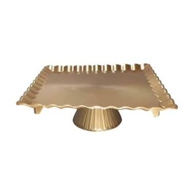 Imagem de BOLEIRA QUADRADA 24 X 24 X 8CM - DOURADA