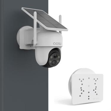 Imagem de HOLACA Suporte de parede magnético para câmera PTZ para câmeras de segurança solares AUSO ANSQUE Eufy SEHMUA Tapo Cinnado Reolink sem fio ao ar livre (branco)