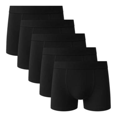 Imagem de Kit 5 Cuecas Boxer Basic Lisa Algodão Masculina Sortido - QLC SPORT, P
