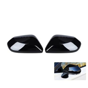 Imagem de AJHLJ 2 peças de capa de espelho lateral para Toyota Camry 2018-2025 capa de espelho retrovisor de carro acessórios de acabamento (preto piano)