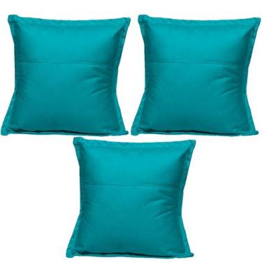 Imagem de Kit 3 Almofadas Cheias para sofá Sala Quarto decorativa 42,5x42,5 Sued