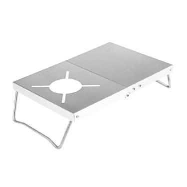 Imagem de barenx Suporte dobrável para fogão dividido para acampamento ao ar livre banco de cozinha fogão a gás
