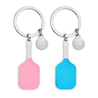 Imagem de Conjunto de chaveiros Pickleball Paddle and Ball Zinc Alloy - Yiweisai