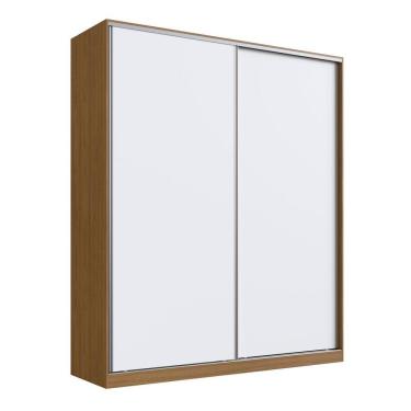 Imagem de Guarda-roupa 2 Portas de Correr Rc2006 Freijó Marrom / Branco