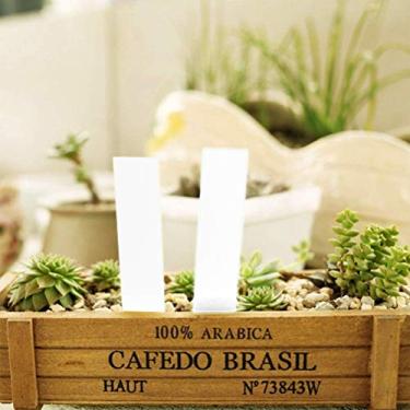 Imagem de TOPINCN 100 Peças Etiquetas de Plantas de Plástico Etiquetas de Jardim Duráveis ​​marcadores de Plantas Reutilizáveis ​​para Estufas Fazendas Pomares (Branco)