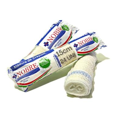 Imagem de Atadura elástica crepom 13 fios - 15cm x 1,8m - 24 rolos