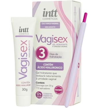Imagem de Intt Vagisex Gel Hidratante Vaginal Com Ácido Hialurônico, 30g, Com 10 Aplicadores Descartáveis, 3 Dias de Hidratação, Uso Tópico Adulto