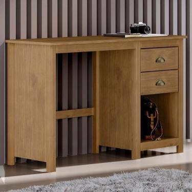 Imagem de Escrivaninha 110cm 2 Gavetas Home Office Lázio Freijó F07 - Mpozenato