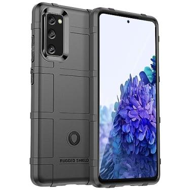 Imagem de IDEWEI Capa para Samsung Galaxy S20 FE, fibra de carbono refinada, anti-queda, anti-impressões digitais, proteção integral. A capa do telemóvel é compatível com Samsung Galaxy S20 FE