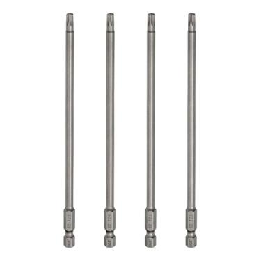 Imagem de HARFINGTON 4 peças de chave de fenda Torx T25, haste sextavada, 150 mm, ponta magnética, sem furo, à prova de adulteração, 6 pontas, estrela de 6 pontas, chaves de fenda industriais de aço S2