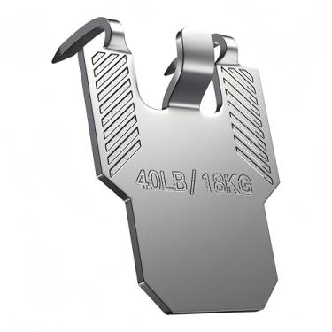 Imagem de 20 peças de ganchos de metal resistentes, cabides de parede e sobre a porta, grampos polidos sem danos para arte, fotos, espelhos e pôsteres – Ganchos decorativos para decoração de parede de