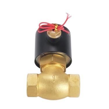 Imagem de Válvula solenoide de vapor de alta temperatura de 2 posições 2 vias EUA 08/10/15/20/25/35/40/50 latão/aço inoxidável N/C AC220V DC24V (Dc 24v-latão, US-10)
