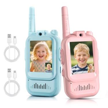 Imagem de MaxTalker Video Walkie Talkie for Kids Rechargeable Video Intercom Kids Walkies Talkies,Walkie Talkie for Indoor Outdoor Games, Camping, Hiking for Boys Girls Ages 3-12