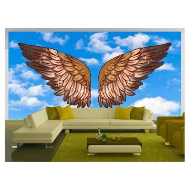 Imagem de Papel De Parede 3D Arte Asas Selfie Insta Cores 3,5M Tra345 - Você Dec