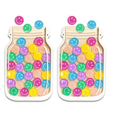 Imagem de Pacote com 2 frascos magnéticos de recompensa para crianças - Smiley Tokens Pote de recompensa para sala de aula 20 cm Star Jar Tabela de comportamento do sistema de recompensa para crianças em casa