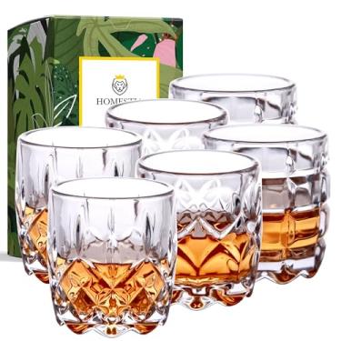 Imagem de Homestia Conjunto de 6 copos de shot de 59 g, copos quentes de base pesada, copos de cristal de cone transparente a granel, mini copos de vidro de coquetel para licor de uísque de vodka tequila