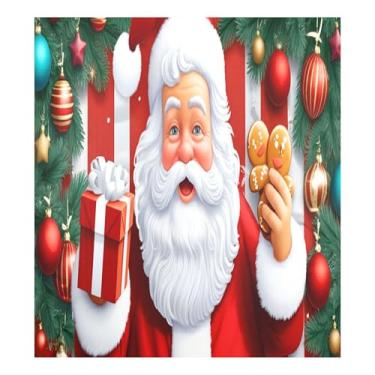 Imagem de SEHANY Capa magnética para lava-louças de Papai Noel, adesivos magnéticos para decoração de Natal antiarranhões para painel de geladeira e lava-louças, decoração de Natal de cozinha doméstica 58 x 66