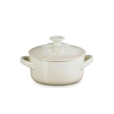 Imagem de Mini Cocotte Cerâmica Jardin 250 ml Branco Meringue Le Creuset