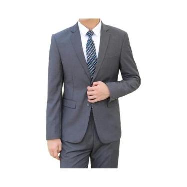 Imagem de Terno Slim Fit Masculino Estilo Italiano Cor Sólida Profissional Para 