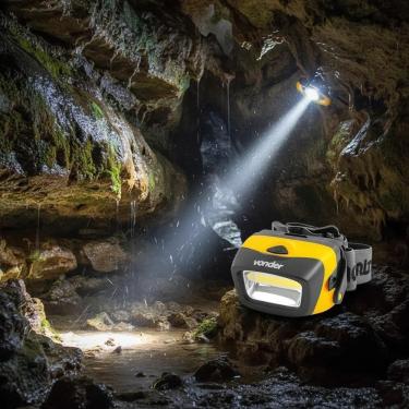 Imagem de Lanterna De Cabeça Led Cob Lcv 120 Lúmens Capacete Vonder
