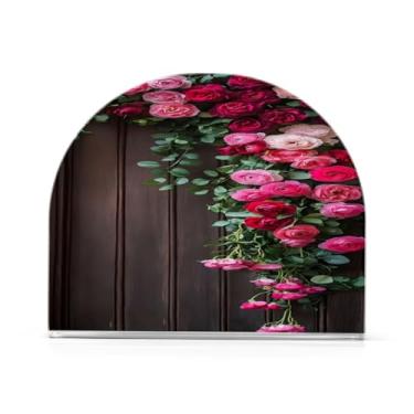 Imagem de Qilmy Porta-guardanapos de rosas do dia dos namorados para mesas - porta-guardanapos para cozinha, porta-guardanapos de mesa, porta-guardanapos de coquetel, porta-guardanapos moderno, guardanapos de