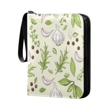 Imagem de Wassud 4 bolsos para fichário de cartas colecionáveis especiarias e alho comporta 400 cartões padrão à prova d'água TCG CCG MTG álbum presentes para colecionadores meninos meninas