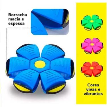 Imagem de Bola Maluca Transforma Disco Voador  Brinquedo Pop LED  Bola que Acend