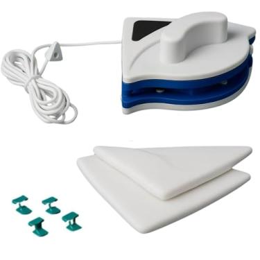 Imagem de Limpador De Vidro Magnético Duas Faces Com Imã Limpa Fora da Janela Com Segurança E Praticidade Rodo Limpa Vidro Ideal Para Janelas Altas E Difíceis Manutenção Vidro Alto Janela Apartamento