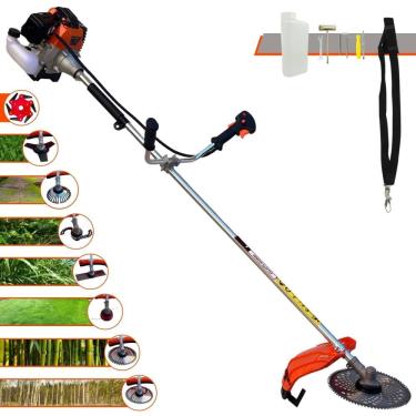 Imagem de Cortador de Grama Import Way IWRGM2T5X163 63cc 3HP Com Carretel + Facas 2 Pontas, 3 Pontas, 6 Pontas, 40 e 80 Dentes de Vídea, Trimmer e Escova de Aço