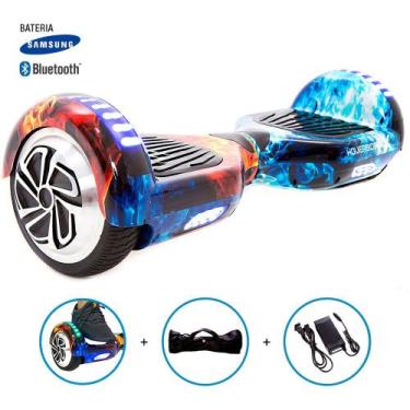 Imagem de Hoverboard 6,5 Fogo e Gelo Marca Hoverboardx USA Blue Red Fire Smart B