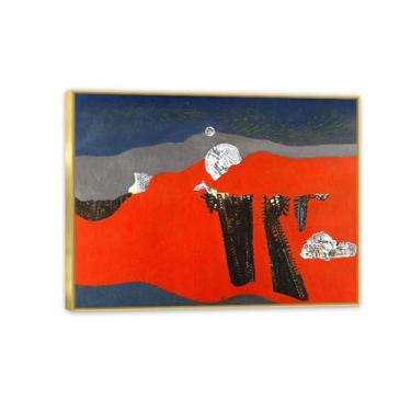 Imagem de Pôster Max Ernst The Desert Reprodutions of Famous Paintings Surrealism Wall Art Canvas Max Ernst Decoração de parede para presentes de sala de estar 65 x 50 cm (26 x 19 polegadas) emoldurado