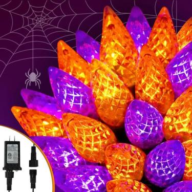 Imagem de Luzes de corda de Halloween BHCLIGHT 250 LED 25 m laranja roxo