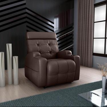 Imagem de Poltrona Cherokee 1 Lugar Reclinagem Automática E Porta Copo Corano Marrom - Matrix