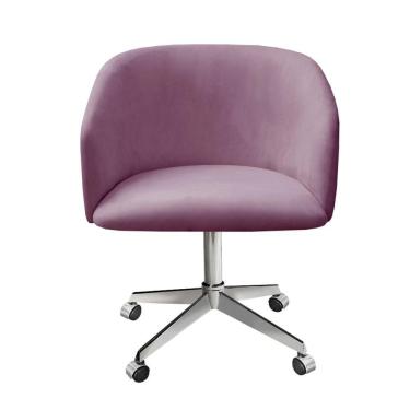 Imagem de Poltrona Atenas Base Giratória Com Rodinhas Cor:veludo Roxo 380 Veludo Roxo 380